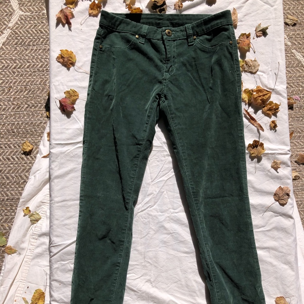 Dark Green BLANKNYC Skinny Corduroys, Size 26